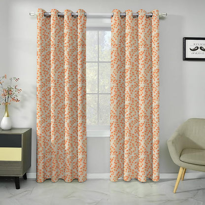 Venice Collection Room Darkening Premium Curtain - Floral Maroon (Pack of 1)