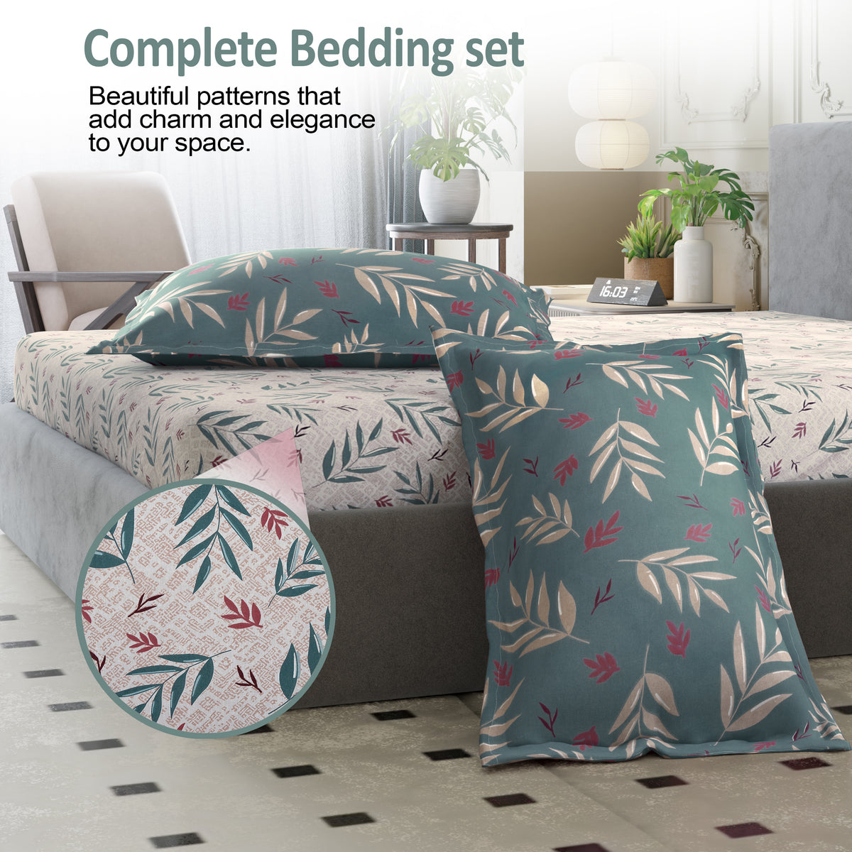 Sydney Collection Cotton Flat Bedsheets - Grey