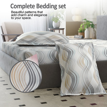 Sydney Collection Cotton Flat Bedsheets - Beige