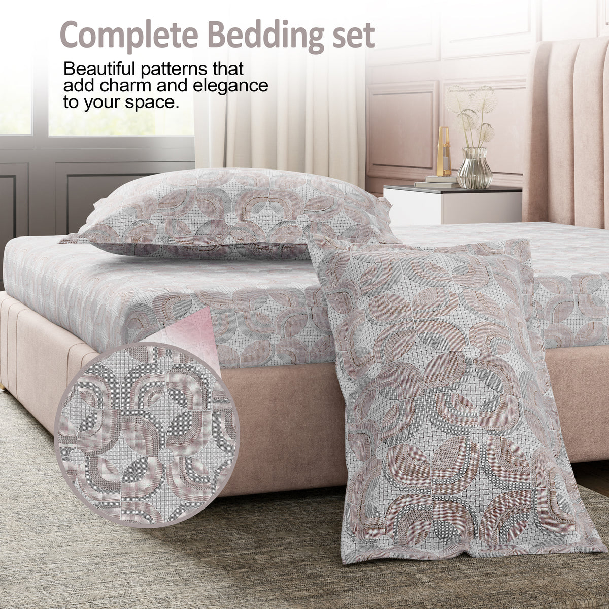 Sydney Collection Cotton Flat Bedsheets - Brown