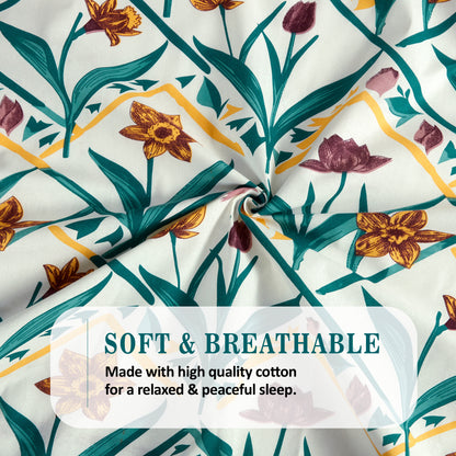 Sydney Collection Cotton Flat Bedsheets - Green