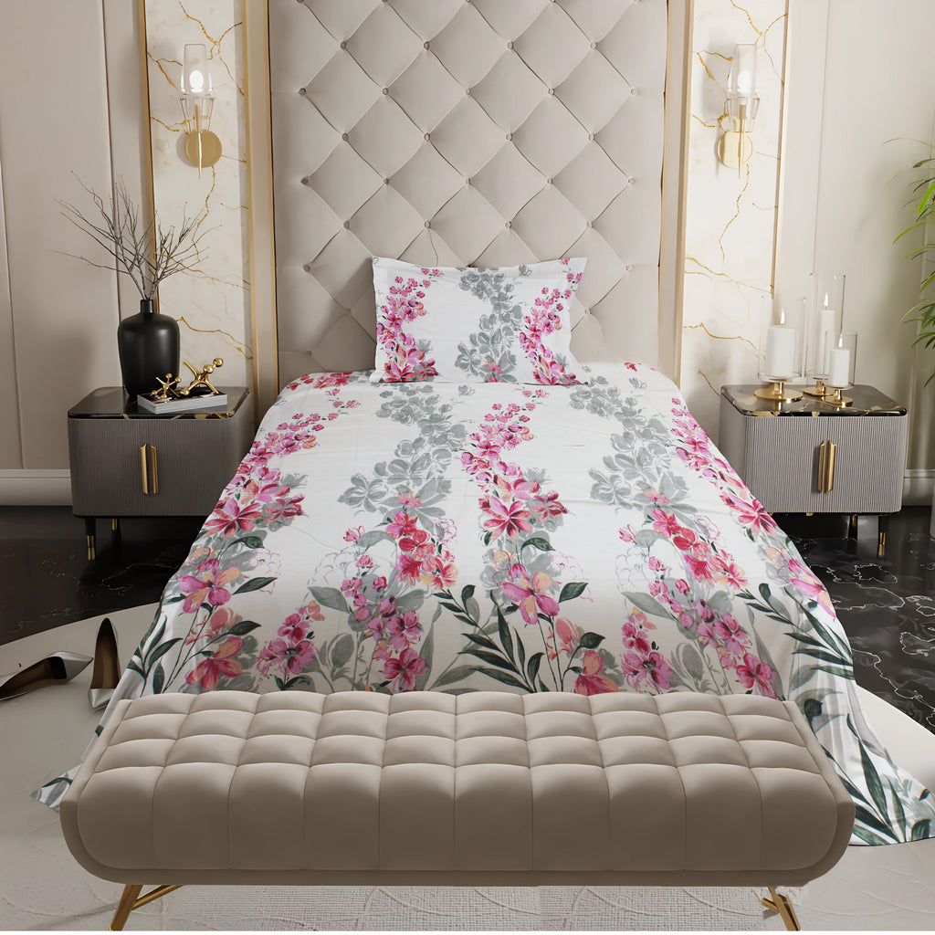 New York Collection Cotton Flat Bedsheet- Light Pink