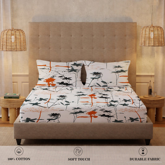 London Collection Cotton Flat Bedsheet- Multi Color