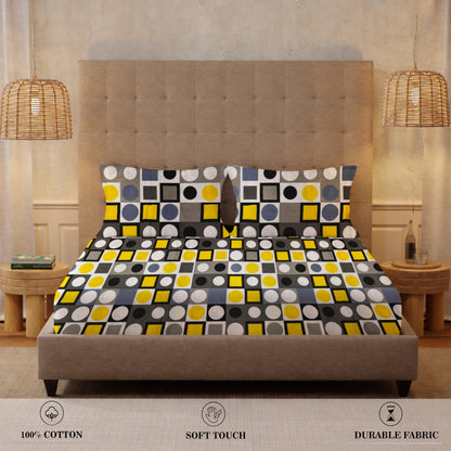 London Collection Cotton Flat Bedsheet- Multi Color