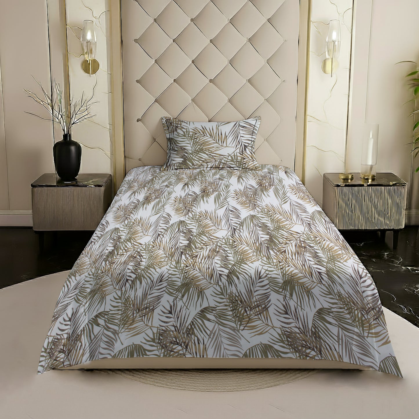 London Collection Cotton Flat Bedsheet- Coffee