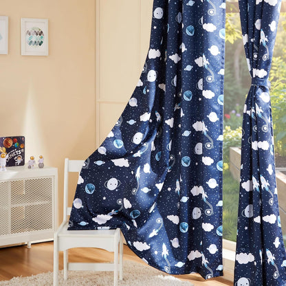 Tokyo Collection Digitalprint-Kids Curtain For Window/Door/Long Door - Design-Galaxy (Pack Of 1)