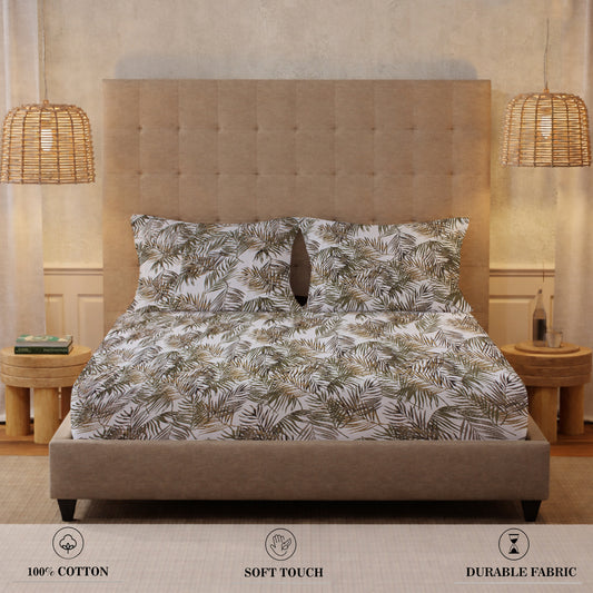 London Collection Cotton Flat Bedsheet- Coffee