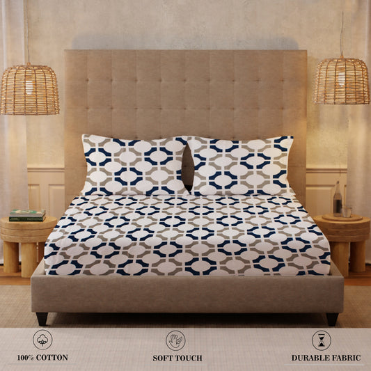 London Collection Cotton Flat Bedsheet - Grey