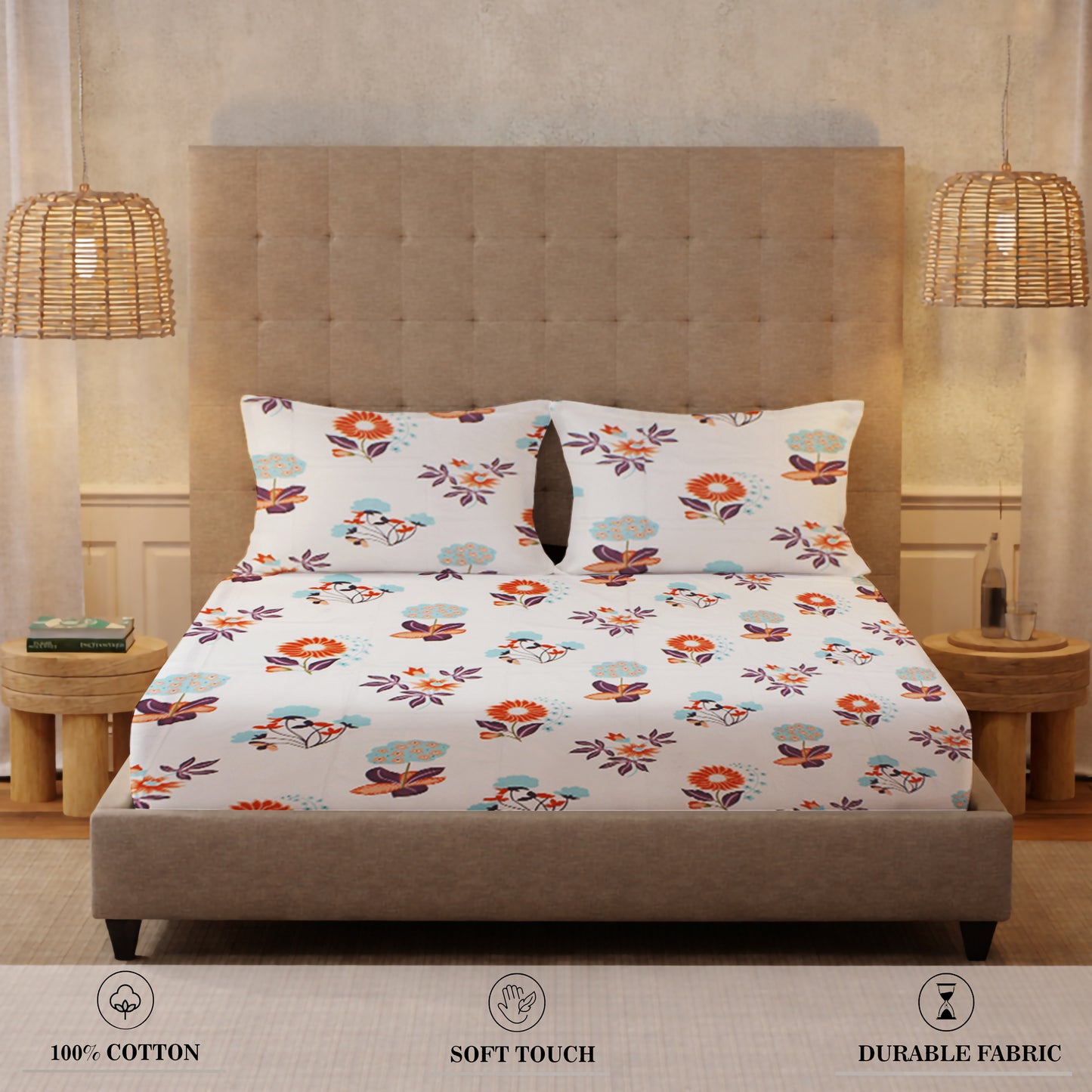 New York Collection Cotton Flat Bedsheet- Maroon