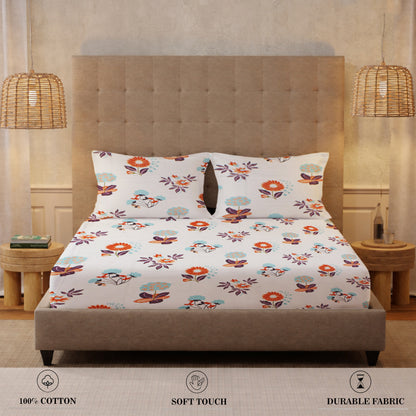 New York Collection Cotton Flat Bedsheet- Maroon