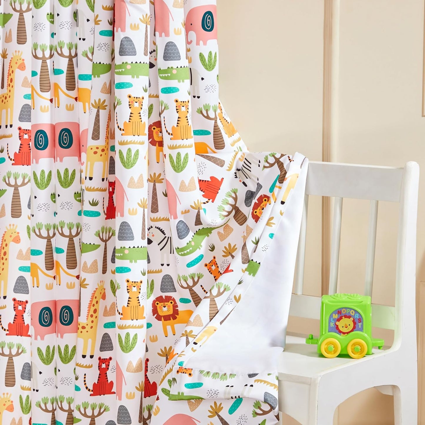 Tokyo Collection Digitalprint-Kids Curtain For Window/Door/Long Door - Design-Elephant (Pack Of 1)