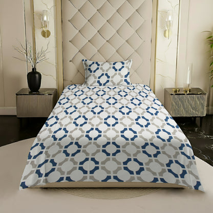 London Collection Cotton Flat Bedsheet - Grey