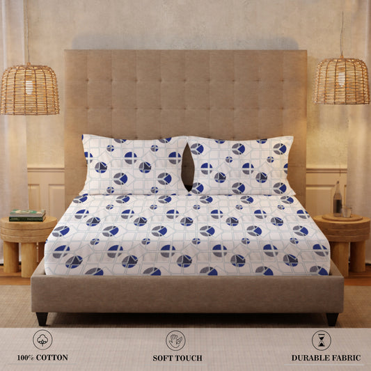 New York Collection Cotton Flat Bedsheet- Grey