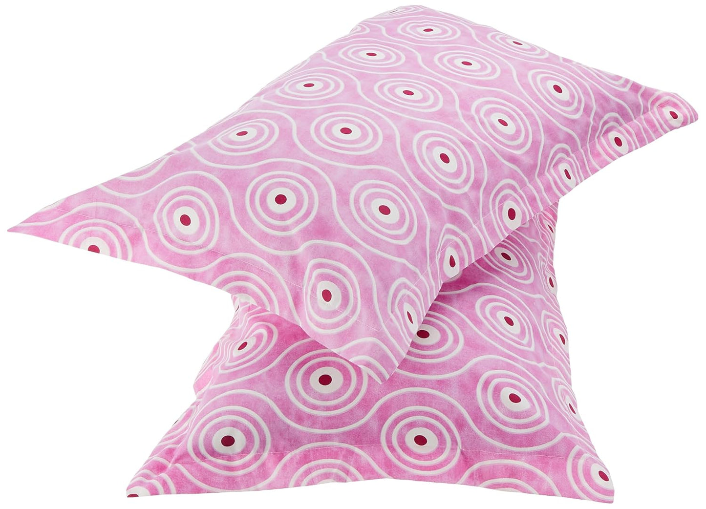 Queen Size Fitted Bedsheet 425 (140 TC) with 2 Pillow Covers, (198 cm X 152 cm X 18 cm)