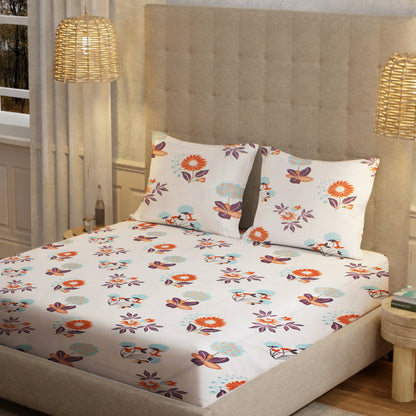 New York Collection Cotton Flat Bedsheet- Maroon