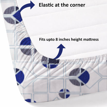 New York Collection Cotton Fitted Bedsheet- Grey