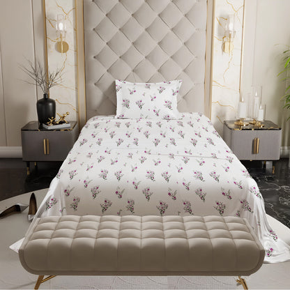 London Collection Cotton Flat Bedsheet- Pink