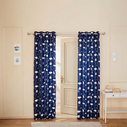 Tokyo Collection Digitalprint-Kids Curtain For Window/Door/Long Door - Design-Galaxy (Pack Of 1)