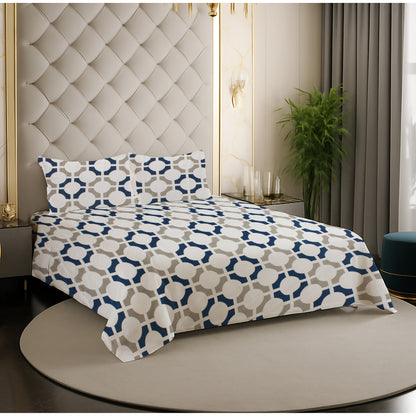 London Collection Cotton Flat Bedsheet - Grey