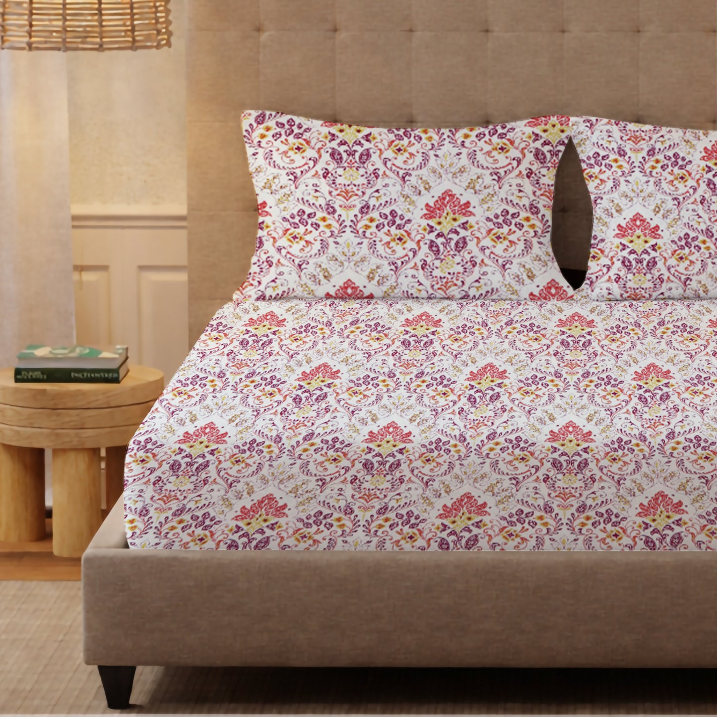 New York Collection Cotton Flat Bedsheet- Pink