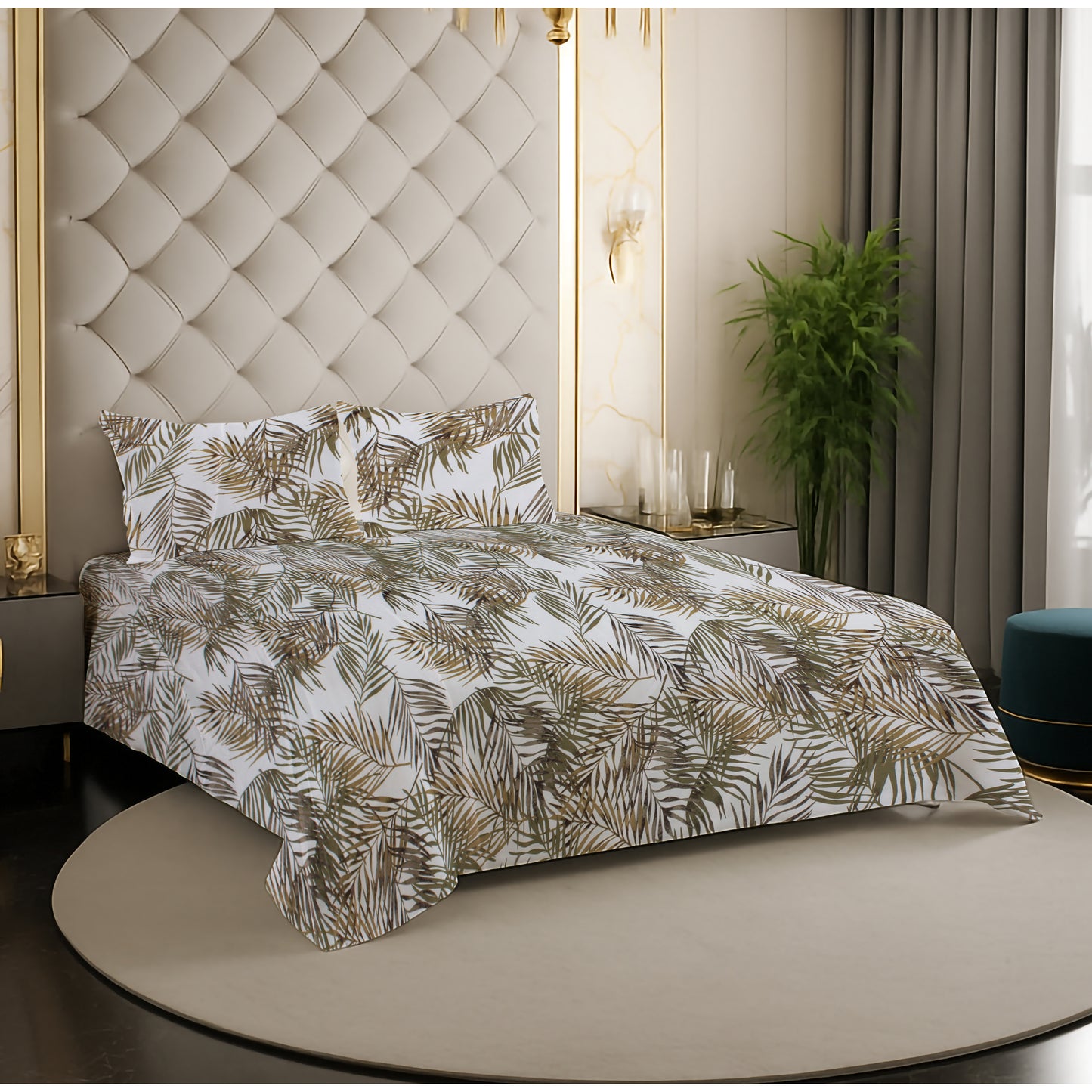 London Collection Cotton Flat Bedsheet- Coffee