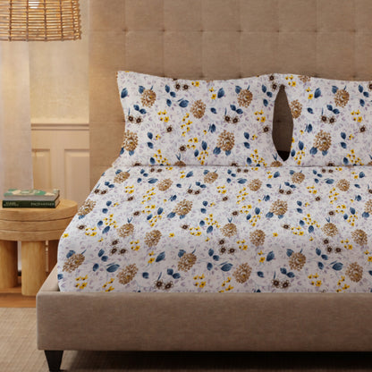 London Collection Cotton Flat Bedsheet- Mustard