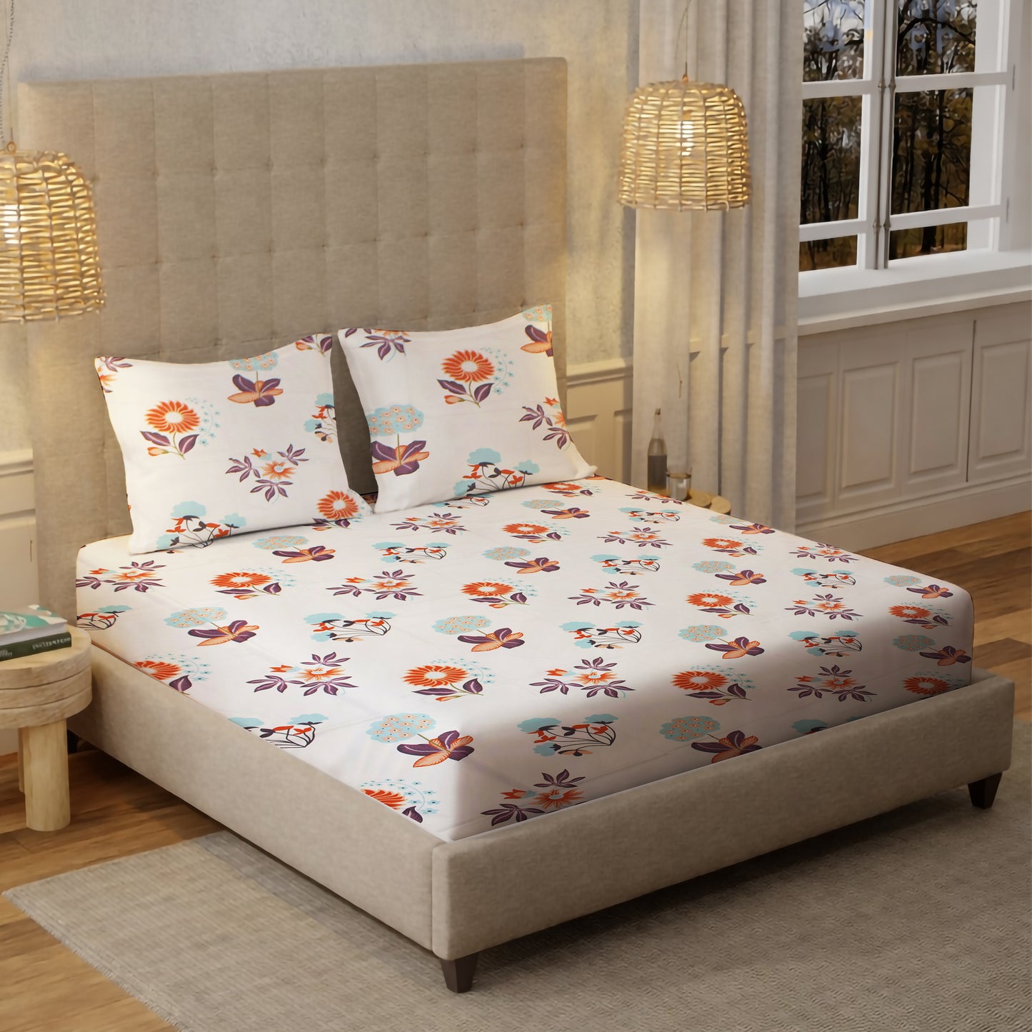 New York Collection Cotton Flat Bedsheet- Maroon