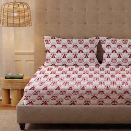 New York Collection Cotton Flat Bedsheet- Pink