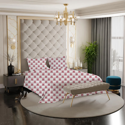 New York Collection Cotton Flat Bedsheet- Pink