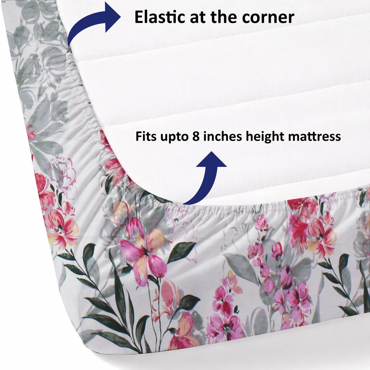New York Collection Cotton Fitted Bedsheet- Light Pink
