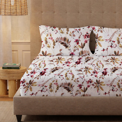New York Collection Cotton Flat Bedsheet- Maroon