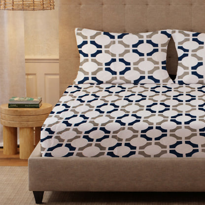 London Collection Cotton Flat Bedsheet - Grey