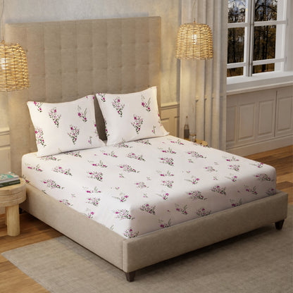 London Collection Cotton Flat Bedsheet- Pink