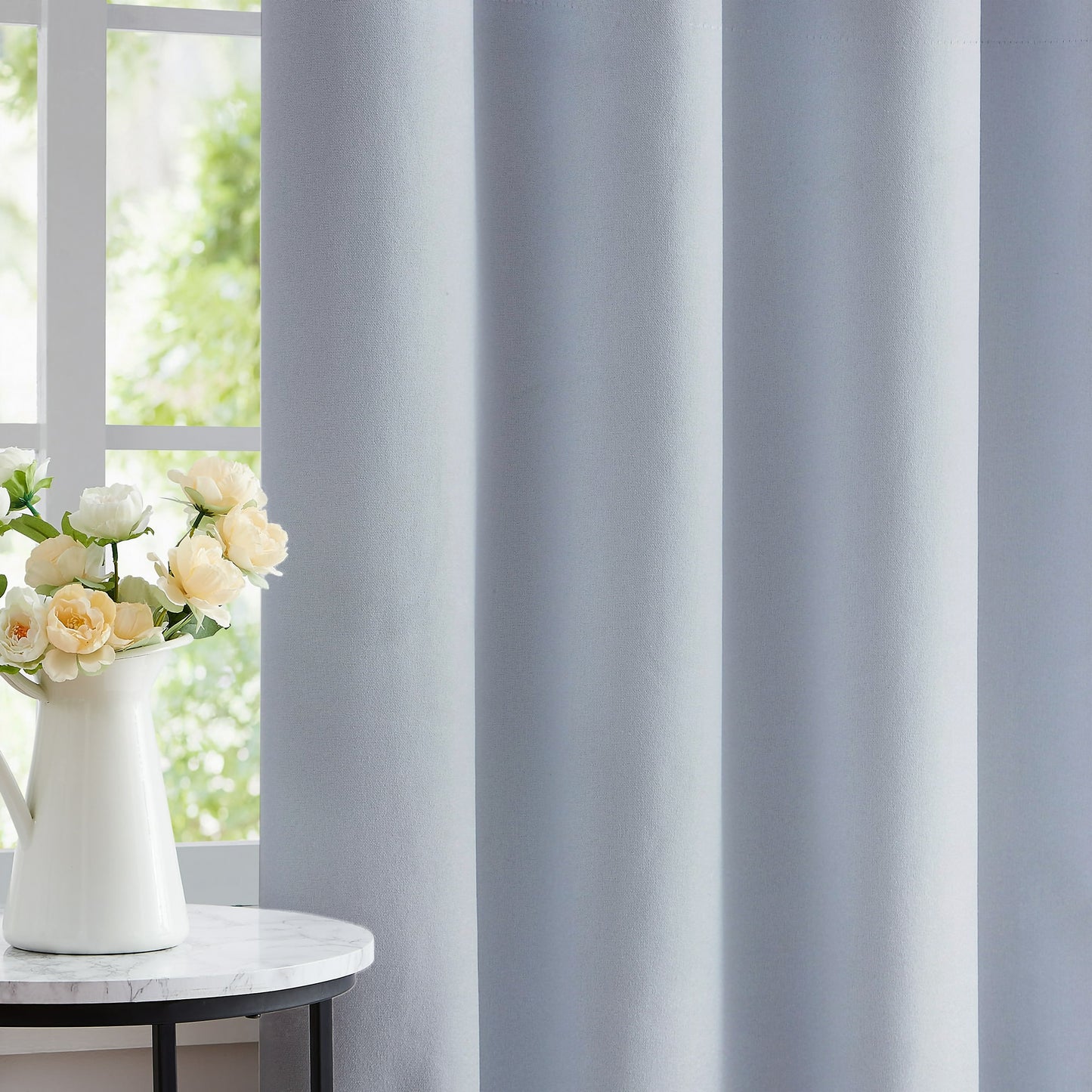 Paris Collection Blackout Curtain Window/Door/Long Door - Light Aqua (Pack of 1)