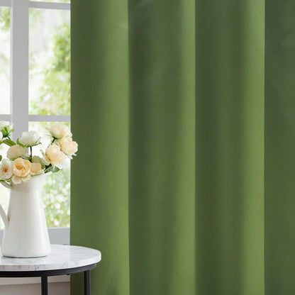 Paris Collection Blackout Curtain Window/Door/Long Door - Green (Pack of 1)