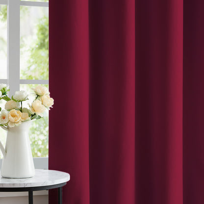 Paris Collection Blackout Curtain Window/Door/Long Door - Maroon (Pack of 1)