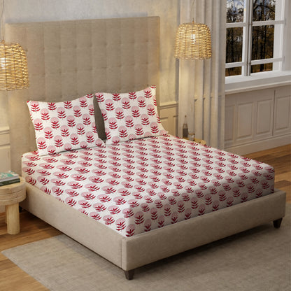 New York Collection Cotton Flat Bedsheet- Pink