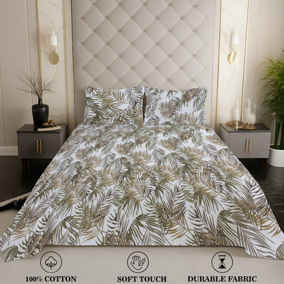 London Collection Cotton Flat Bedsheet- Coffee