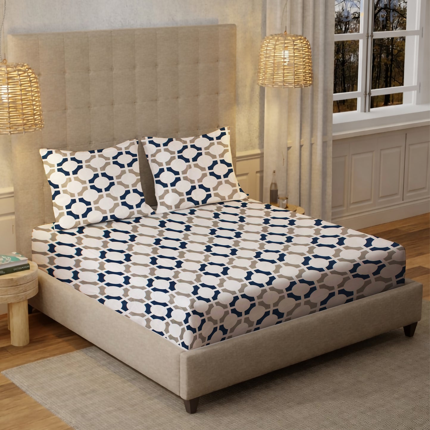 London Collection Cotton Flat Bedsheet - Grey
