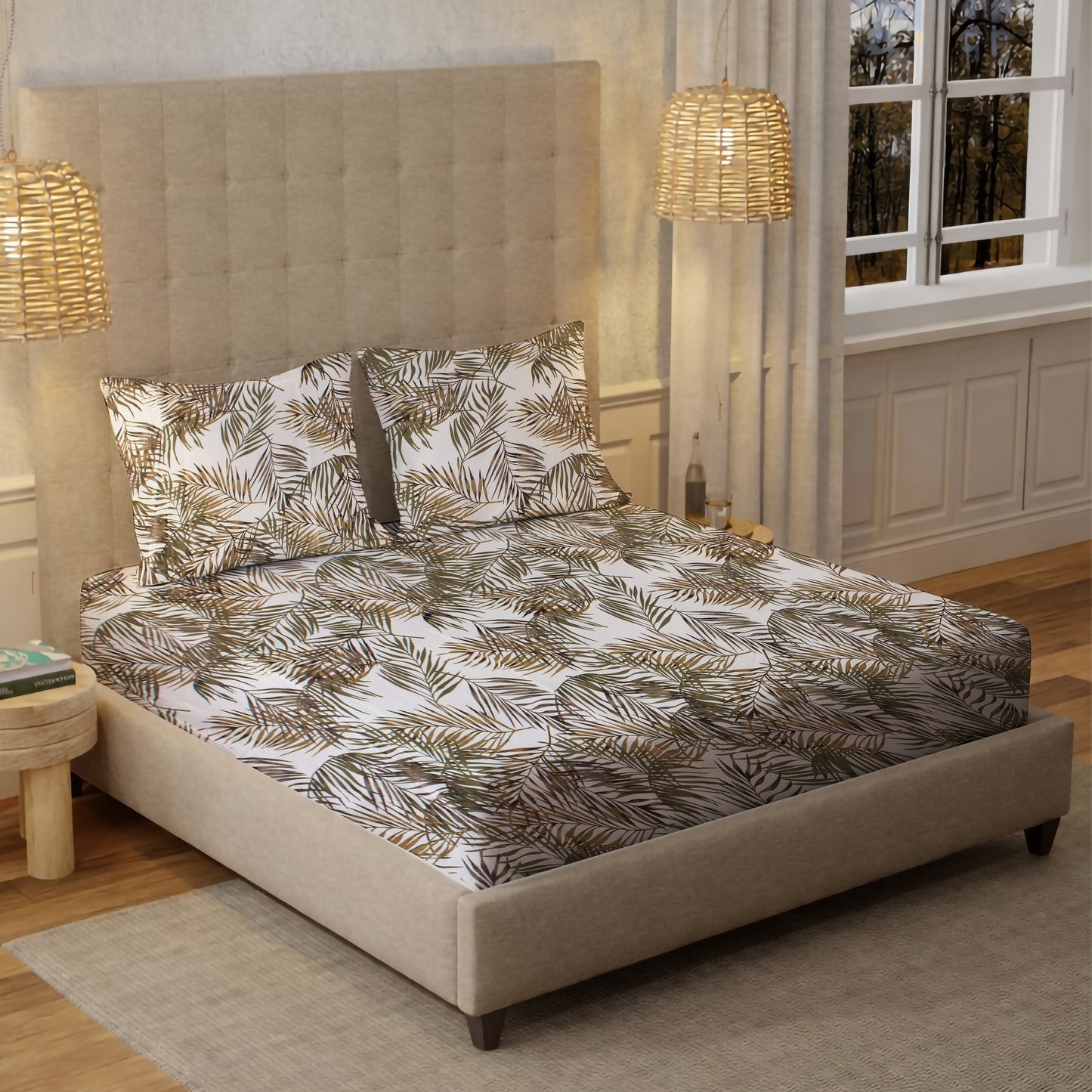 London Collection Cotton Flat Bedsheet- Coffee