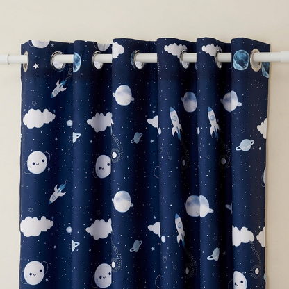 Tokyo Collection Digitalprint-Kids Curtain For Window/Door/Long Door - Design-Galaxy (Pack Of 1)