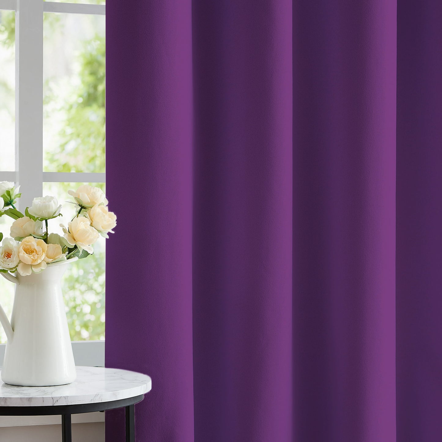 Paris Collection Blackout Curtain Window/Door/Long Door - Purple (Pack of 1)