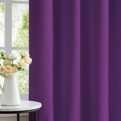 Paris Collection Blackout Curtain Window/Door/Long Door - Purple (Pack of 1)