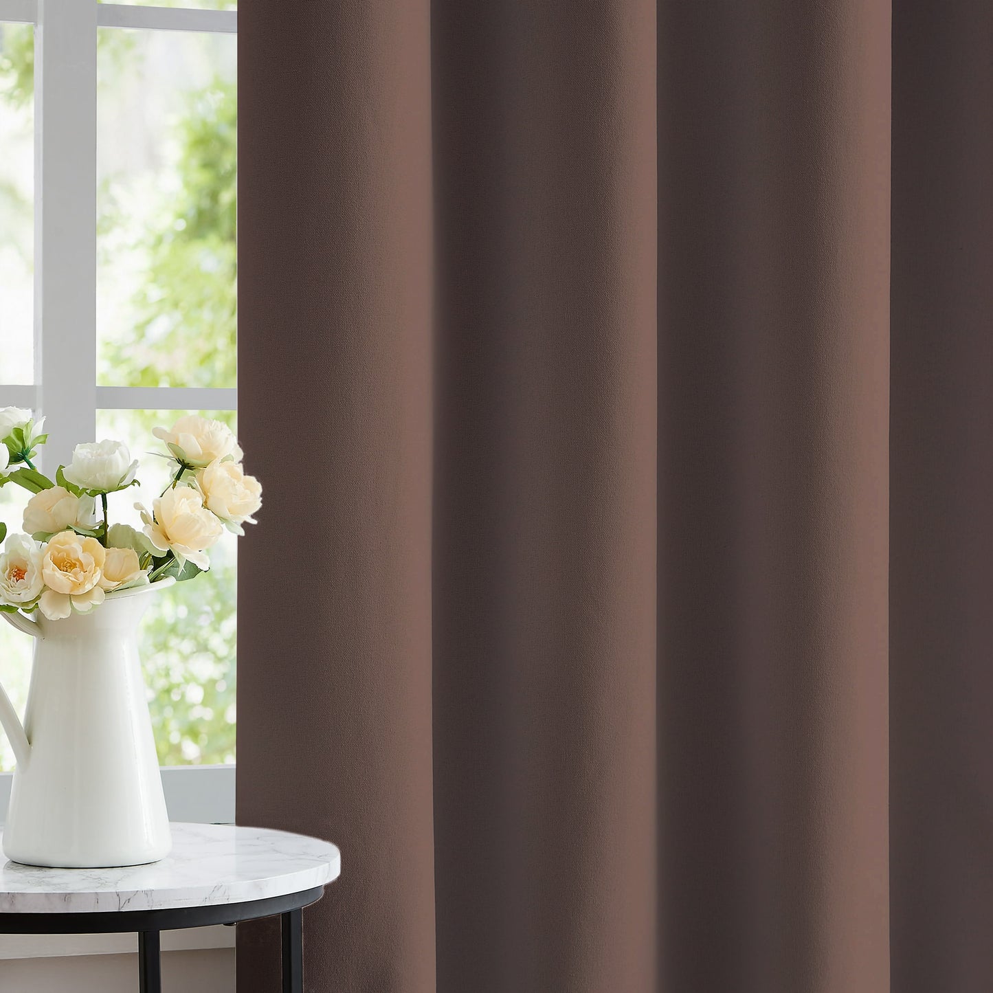 Paris Collection Blackout Curtain Window/Door/Long Door- Coffee (Pack of 1)