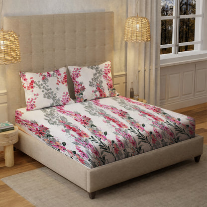 New York Collection Cotton Flat Bedsheet- Light Pink