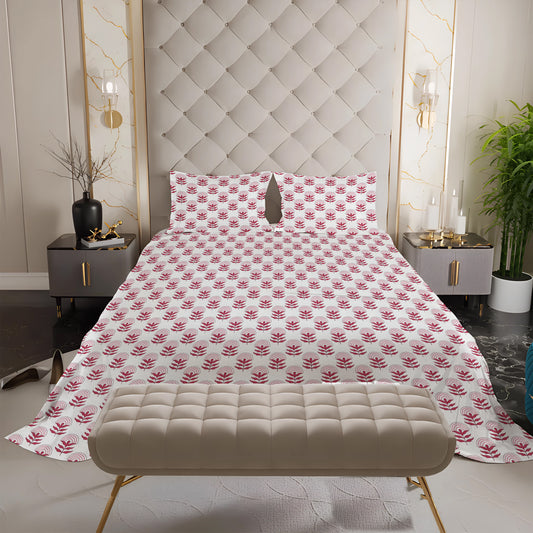 New York Collection Cotton Flat Bedsheet- Pink