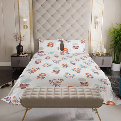 New York Collection Cotton Flat Bedsheet- Maroon