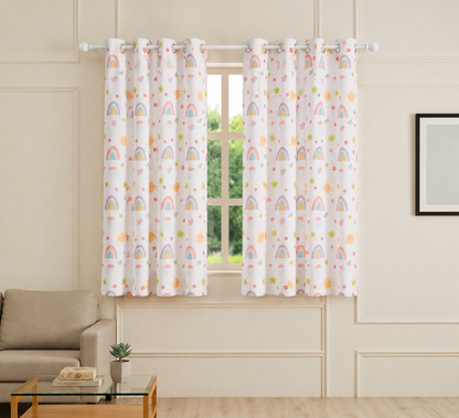 Tokyo Collection Digitalprint-Kids Curtain For Window/Door/Long Door - Design-Rainbow (Pack Of 1)
