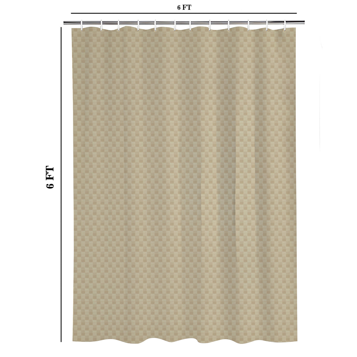 Monaco Collection Waterproof Bathroom Curtain – Cream color Shower Curtain.