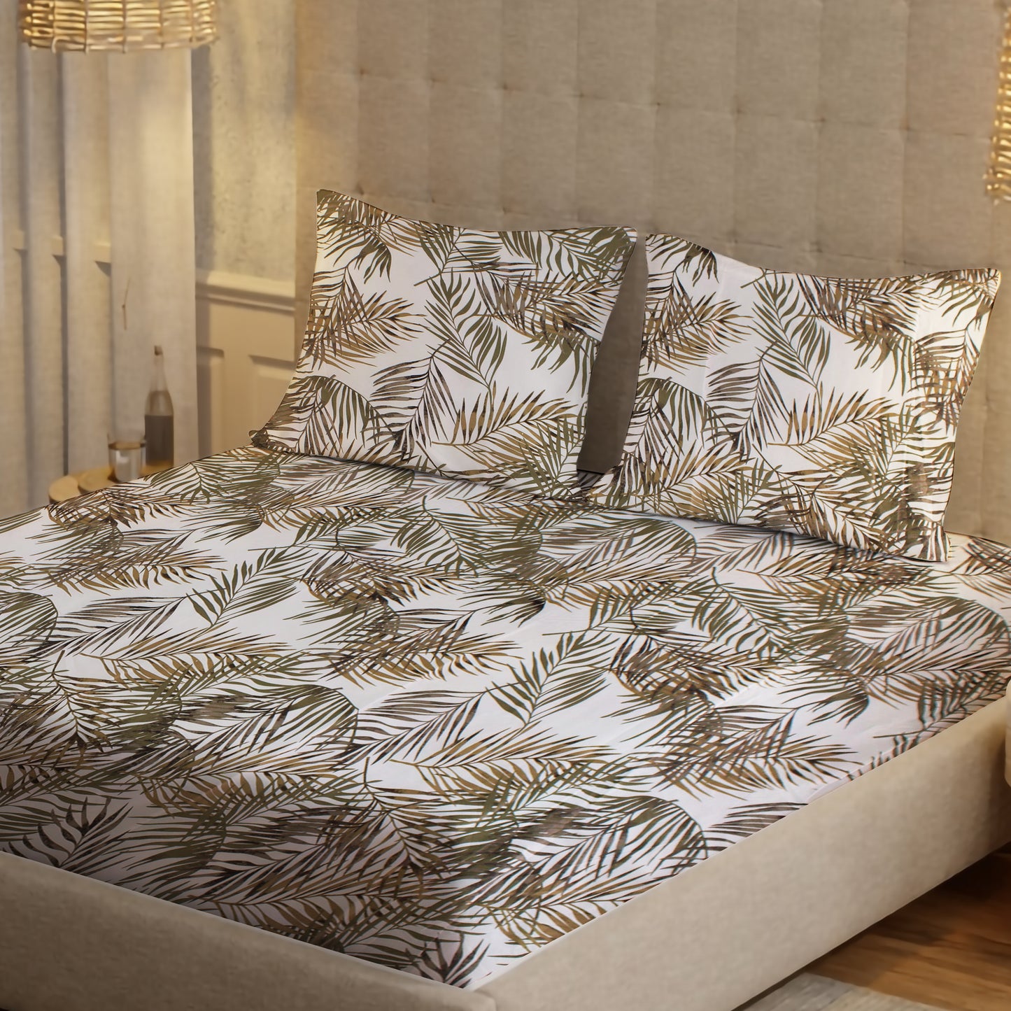 London Collection Cotton Flat Bedsheet- Coffee